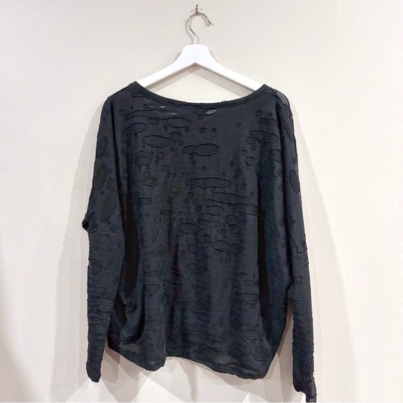 Rock & Republic Top Women XL Black Distressed Y2K Streetwear Punk Goth Grunge - Picture 7 of 8